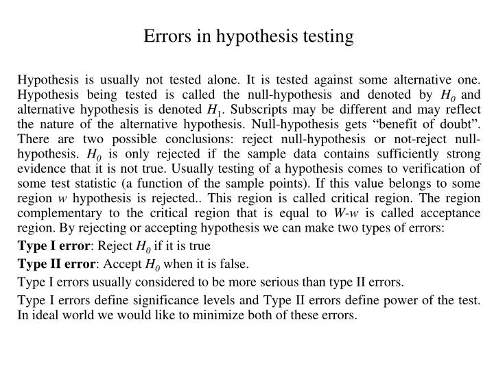PPT Elementary hypothesis testing PowerPoint Presentation ID5382012