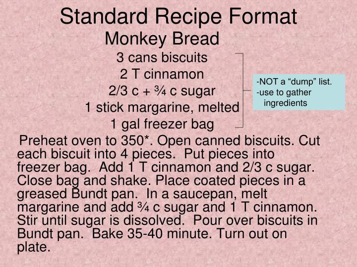 standardized recipe standardized recipe