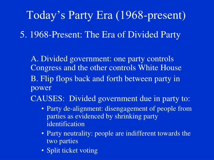 party dealignment in the era of divided government party dealignment in the era of divided government