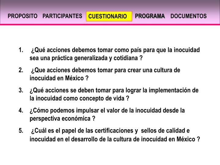 PPT - IMPORTANCIA DE LA INOCUIDAD ALIMENTARIA ...