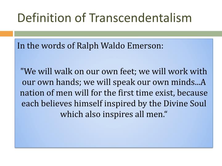 a definition of religion and transcendentalism Spiritual individualism transcendentalism was founded on the idea that governments and organized religious institutions corrupted the purity of the individual spirit. a definition of religion and transcendentalism Spiritual individualism transcendentalism was founded on the idea that governments and organized religious institutions corrupted the purity of the individual spirit.