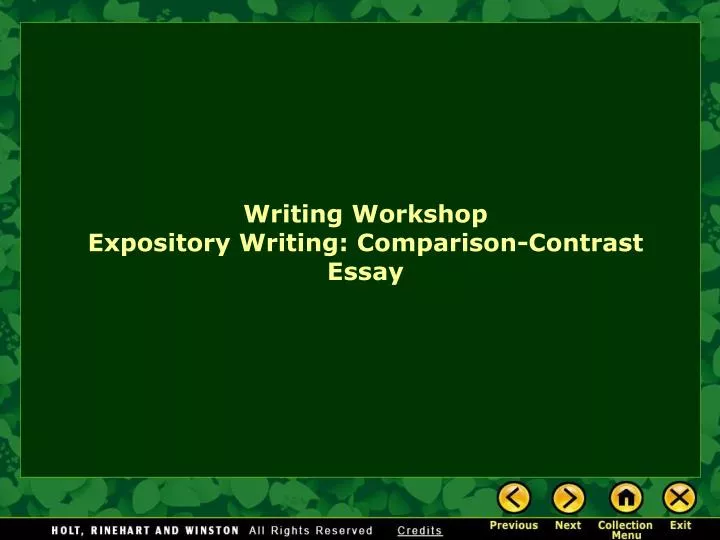 Comparison and contrast essay powerpoint