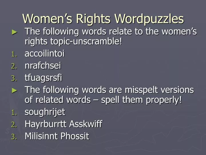 Women's rights essay titles