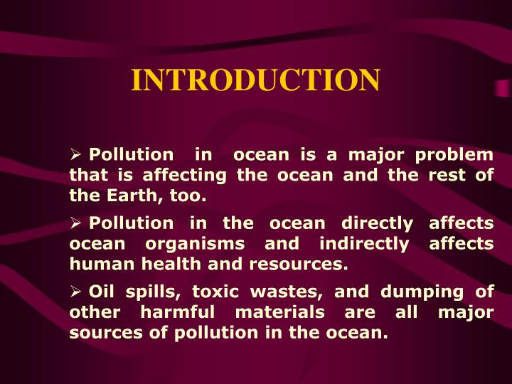 Marine Pollution PPT Free PDF Download