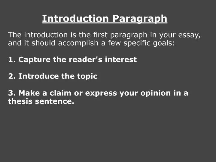 an introduction to the essay on the topic of goals an introduction to the essay on the topic of goals
