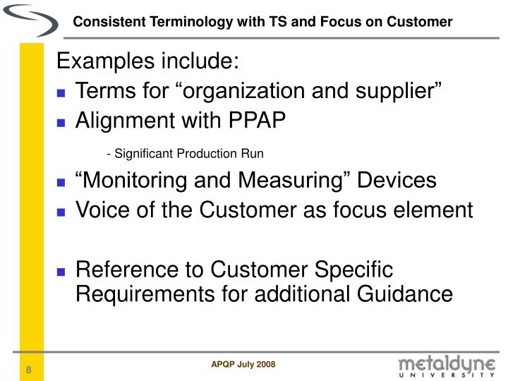 Customer focus examples