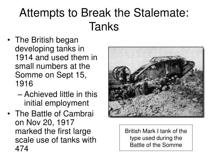 breaking the stalemate on the western Haig sought to achieve a breakthrough on the somme to break the stalemate on the western front the attack on the somme was designed to wear down the. breaking the stalemate on the western Haig sought to achieve a breakthrough on the somme to break the stalemate on the western front the attack on the somme was designed to wear down the.