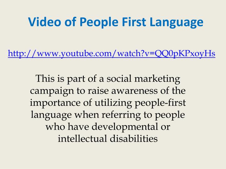 PPT Understanding the Use of People First Language