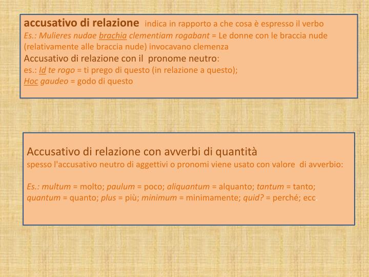 PPT ACCUSATIVO CASO DIRETTO PowerPoint Presentation ID5485983
