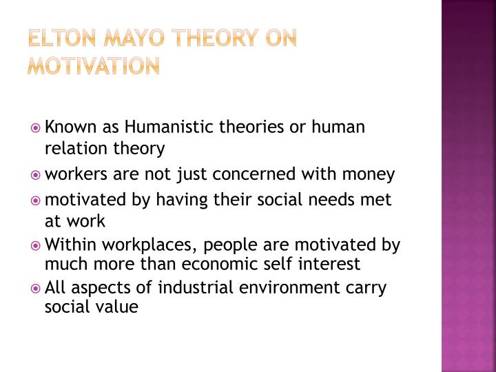human resources management theory elton mayo Management theory and practice specialization: human resources taylor - henry laurence gantt - henri fayol - robert owen - max weber - george e mayo - george e mayo, also known as elton mayo (1880-1949), was an aus. human resources management theory elton mayo Management theory and practice specialization: human resources taylor - henry laurence gantt - henri fayol - robert owen - max weber - george e mayo - george e mayo, also known as elton mayo (1880-1949), was an aus.