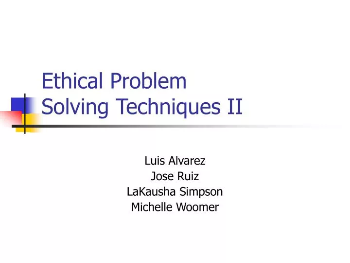 Problem Solving Skills Ppt