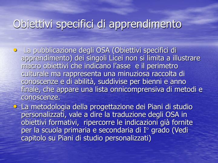 Cosa Sono Gli Obiettivi Specifici Di Apprendimento PPT - PECUP PowerPoint Presentation - ID:5521574