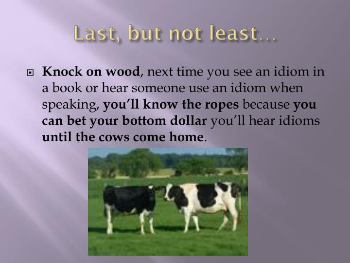PPT Idioms PowerPoint Presentation ID5537750