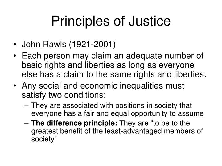 justice ethical principle example
