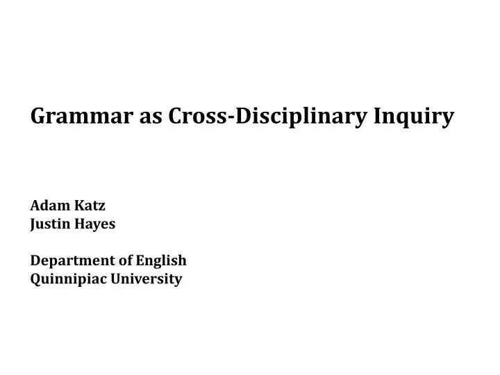 Dissertation Seminar Ppt