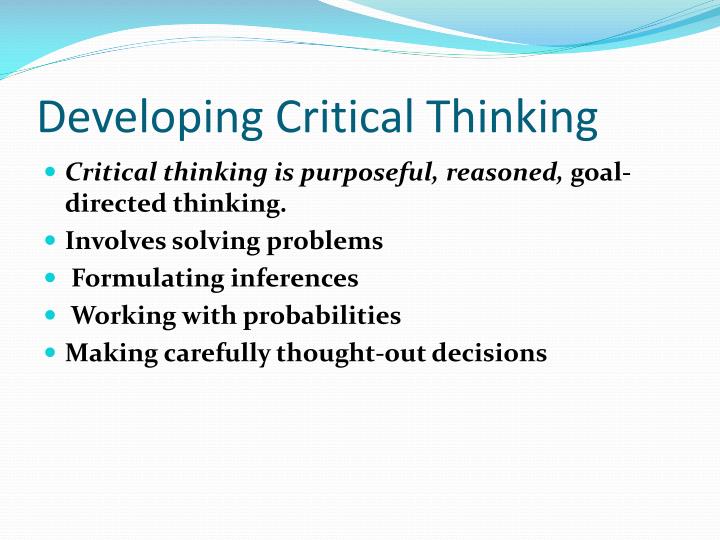 critical thinking in educational psychology critical thinking in educational psychology