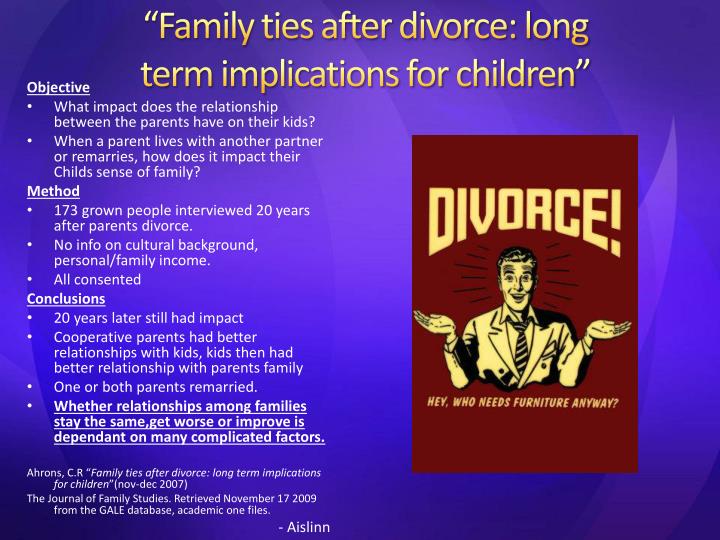long term impact of parental divorce long term impact of parental divorce