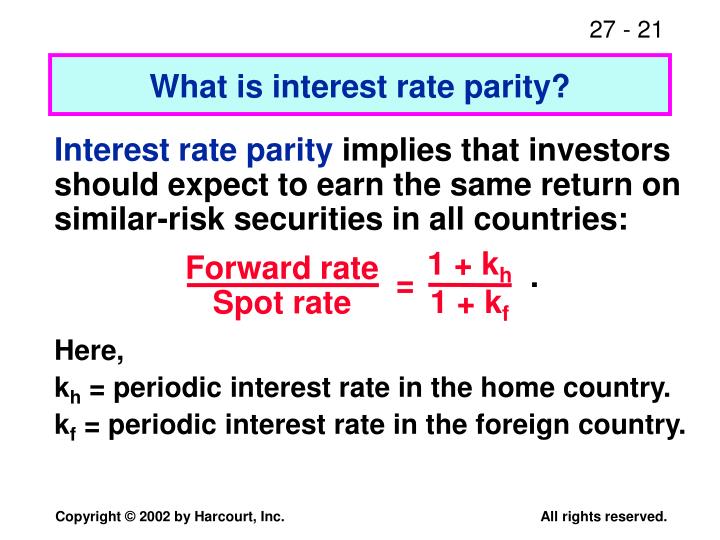 Using Interest Rate Parity To Trade Forex And With It Stop Loss Limit Forex