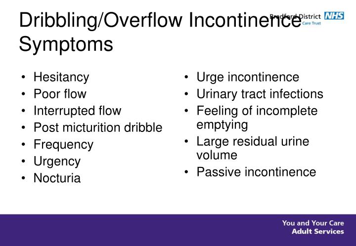 trihydr for overflow incontinence