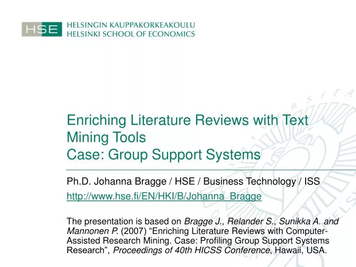 support group literature review