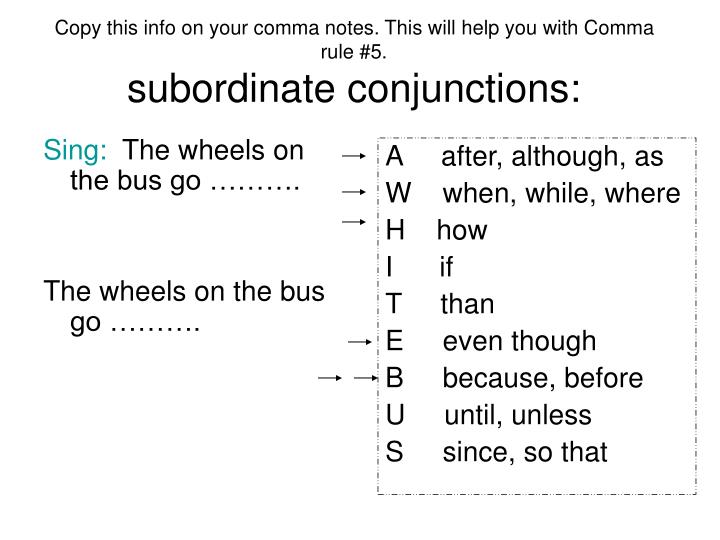 Conjunction Comma Rule