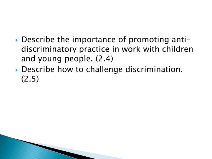 tda 2 4 describe how to challenge discrimination Challenging discrimination: suggested answers 1 4 consider when might you need to consider when/how you challenge 5. tda 2 4 describe how to challenge discrimination Challenging discrimination: suggested answers 1 4 consider when might you need to consider when/how you challenge 5.