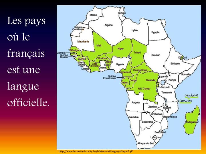 PPT  Les Pays francophones d’afrique subsaharienne PowerPoint