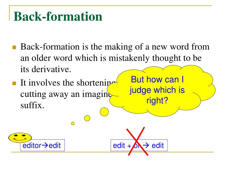 PPT - English Lexicology Morphological Processes (III): Minor Word