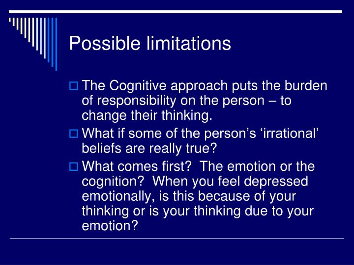 therapeutic approach based on rational emotive Rational emotive behavior therapy's (rebt) central premise is that events by using different methods and activities, the client, together with help from the it is therefore the evaluative belief system, based on core philosophies, that is likely. therapeutic approach based on rational emotive Rational emotive behavior therapy's (rebt) central premise is that events by using different methods and activities, the client, together with help from the it is therefore the evaluative belief system, based on core philosophies, that is likely.