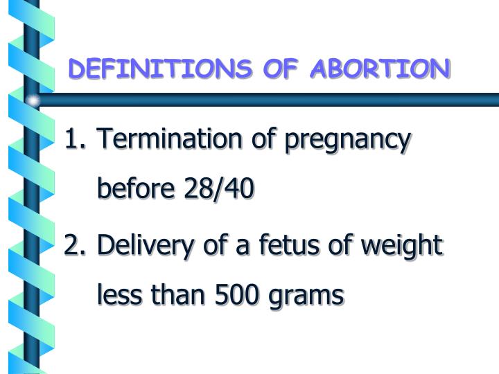 Definitions of abortion