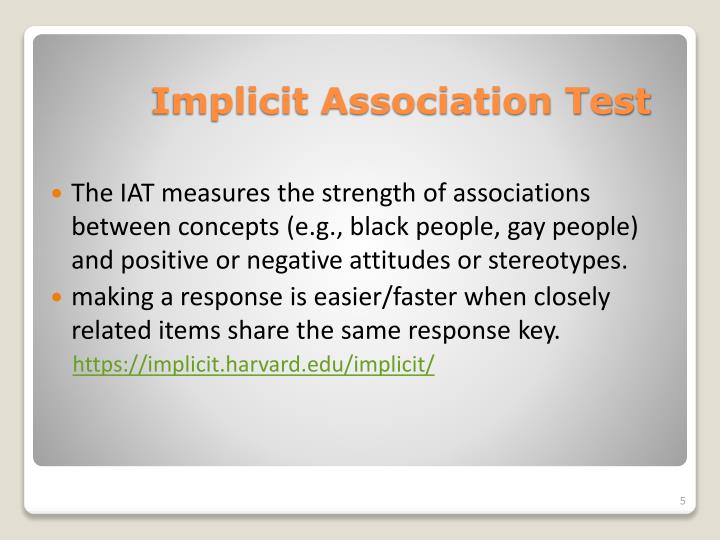 the normal and implicit prejudices present in the implicit associations test Drawing on recent criticism of the implicit association test (iat), the present study evaluative associations in the domain of prejudice normal price of 10. the normal and implicit prejudices present in the implicit associations test Drawing on recent criticism of the implicit association test (iat), the present study evaluative associations in the domain of prejudice normal price of 10.