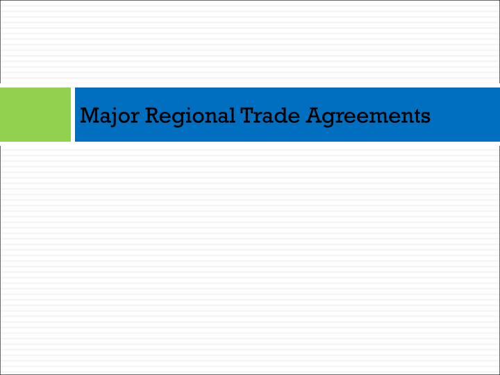 Regional trade agreements and wto legal system