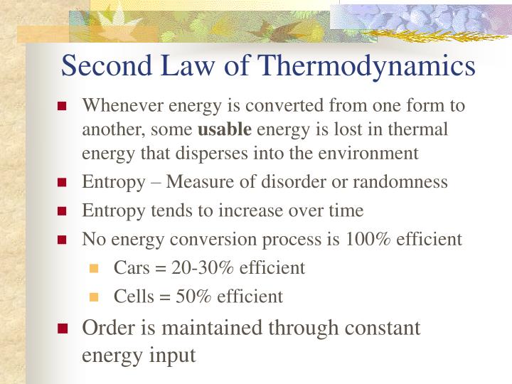 an analysis of the second law of thermodynamics vs evolution March 20, 2017 question of the week: the second law of thermodynamics and the theory of evolution the article that billy grimes referred to: . an analysis of the second law of thermodynamics vs evolution March 20, 2017 question of the week: the second law of thermodynamics and the theory of evolution the article that billy grimes referred to: .