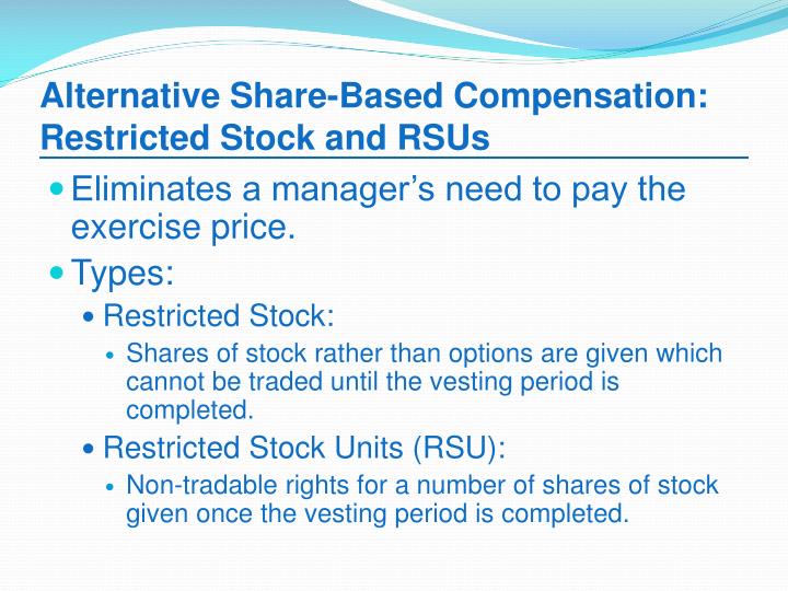 restricted stock options vested