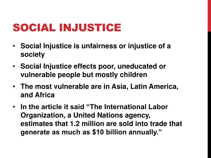 Social Injustice in America