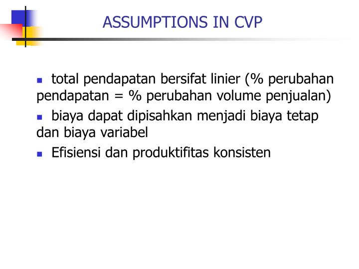 Cvp assumption