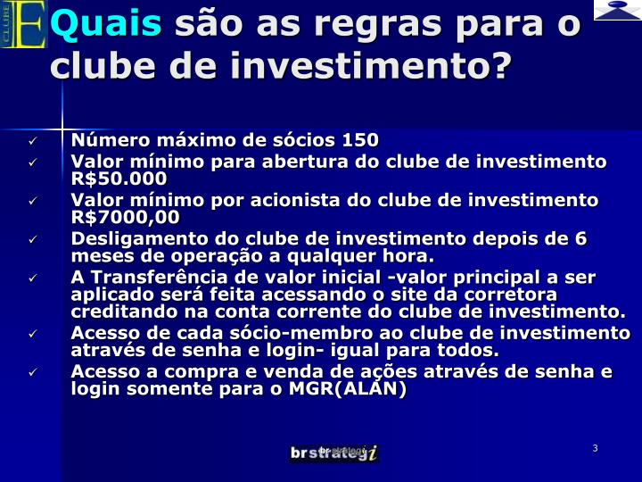 Clube de investimento forex