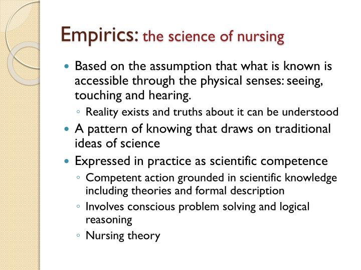 four patterns of knowing by carper Nursing theory, patterns of knowing, personal knowing carper the first, empirics, refers to the sci- ence of nursing, and is “empirical, factual, de- scriptive. four patterns of knowing by carper Nursing theory, patterns of knowing, personal knowing carper the first, empirics, refers to the sci- ence of nursing, and is “empirical, factual, de- scriptive.