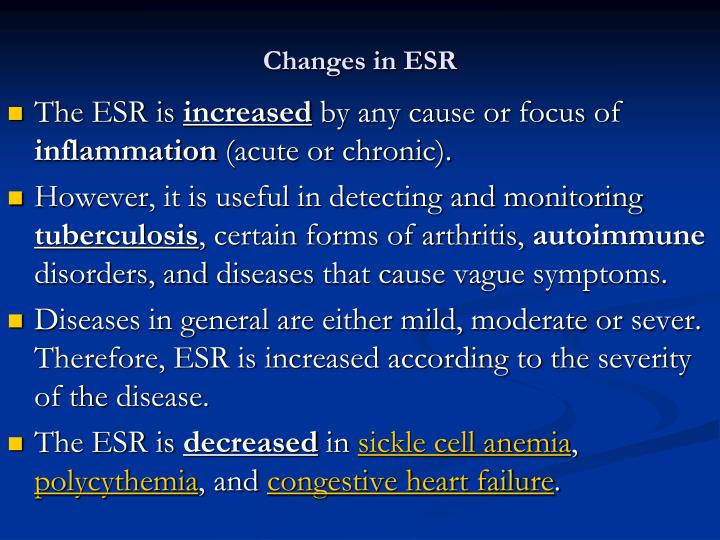 PPT ESR = ERYTHROCYTE SEDIMENTATION RATE PowerPoint Presentation ID