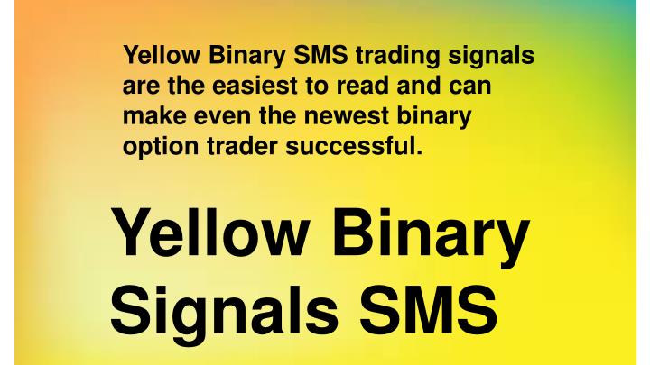 Binary option signals sms