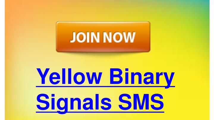 Binary options signals sms