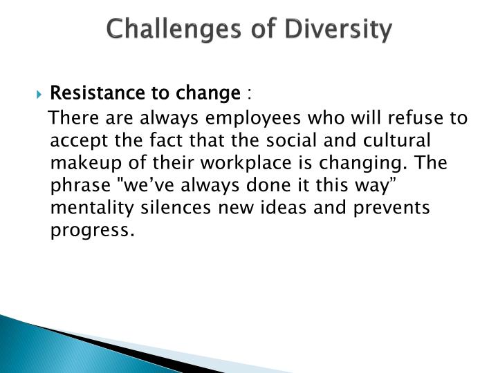 challenges of diversity in the workplace pdf