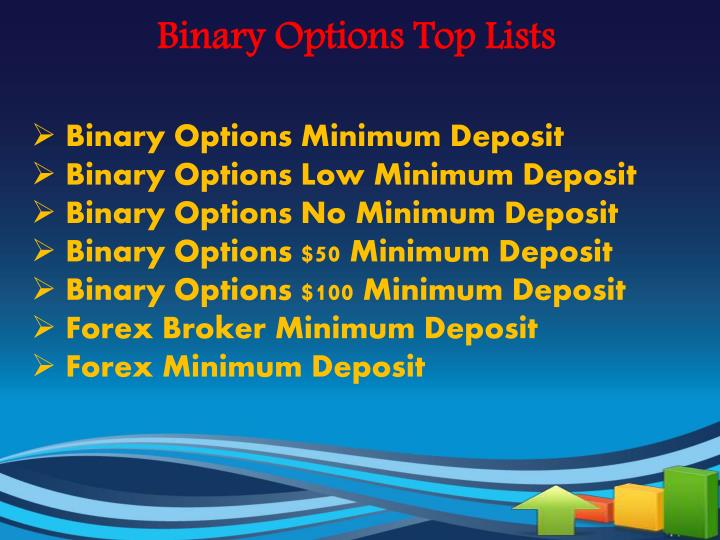 Binary options 100 minimum deposit