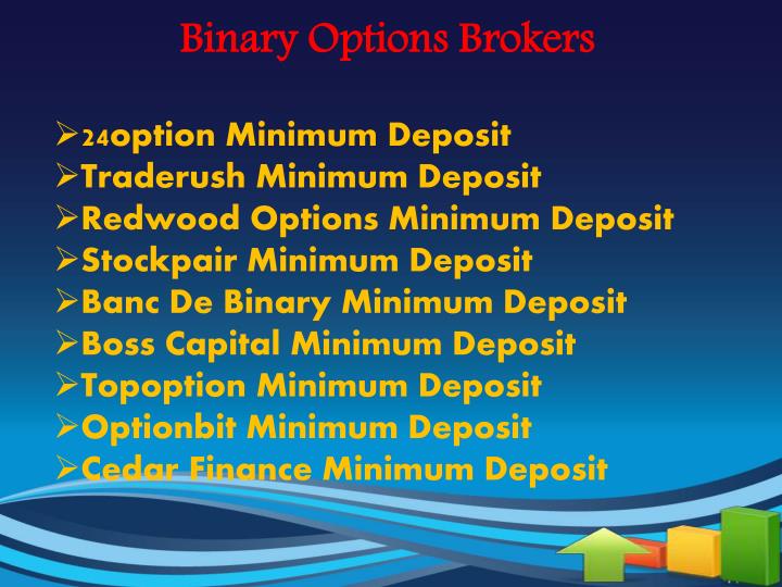 binary options are a minimum deposit of 50