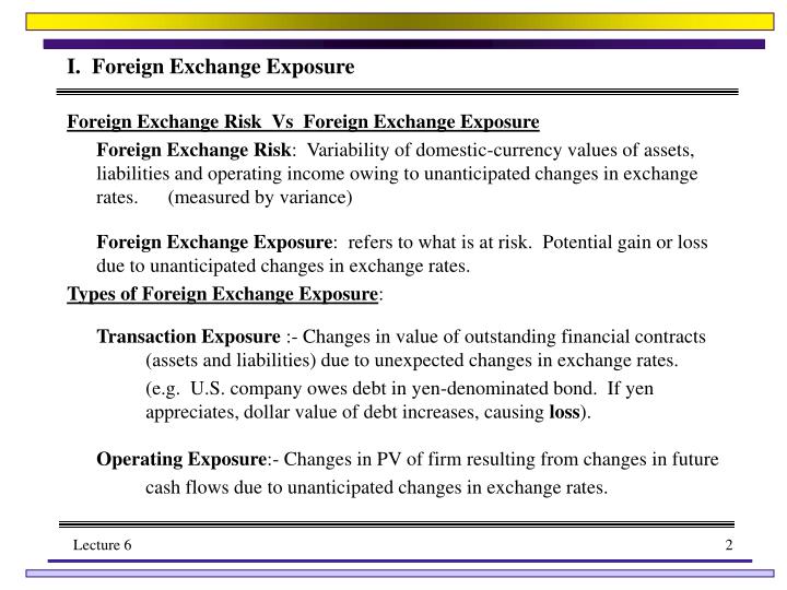 foreign exchange exposure management ppt