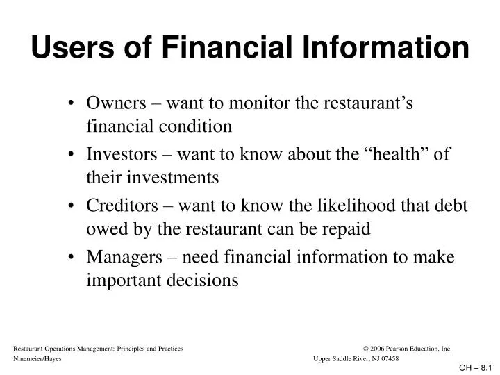 users of financial information users of financial information