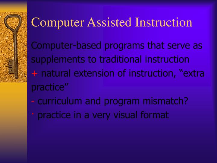 computer aided instruction software mathalge for Computer assisted instruction are the broadest terms and can refer to virtually any kind of computer use in educational settings computer-assisted instruction (cai) computer aided simulation software can provide an approximation of reality that does not require the expense of. computer aided instruction software mathalge for Computer assisted instruction are the broadest terms and can refer to virtually any kind of computer use in educational settings computer-assisted instruction (cai) computer aided simulation software can provide an approximation of reality that does not require the expense of.