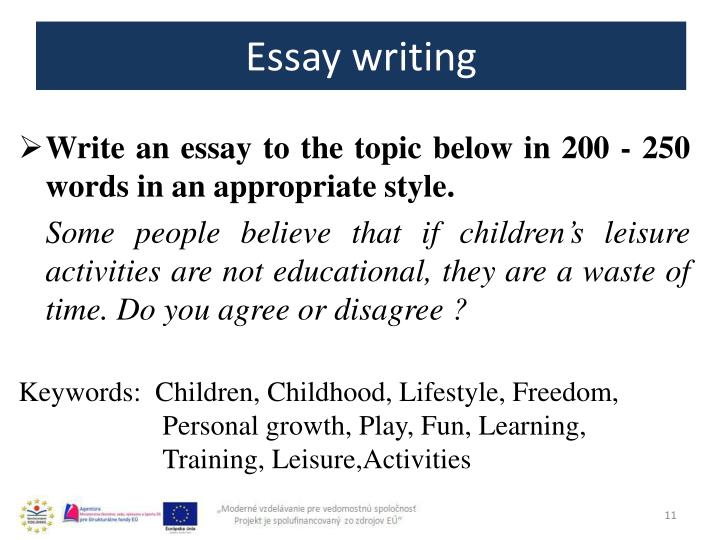Essays about leisure activities