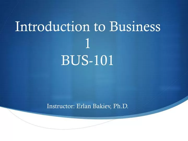 Introduction Business Plan