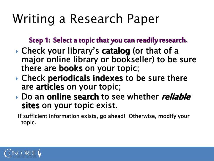 steps of writing a research paper ppt steps of writing a research paper ppt